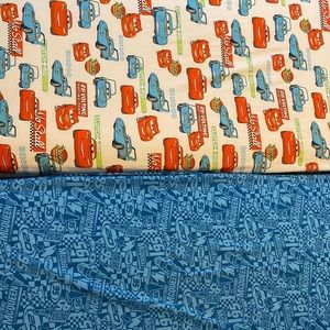 2 toddler size fitted bed sheets- Disney Cars